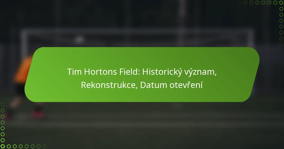 Tim Hortons Field: Historický význam, Rekonstrukce, Datum otevření