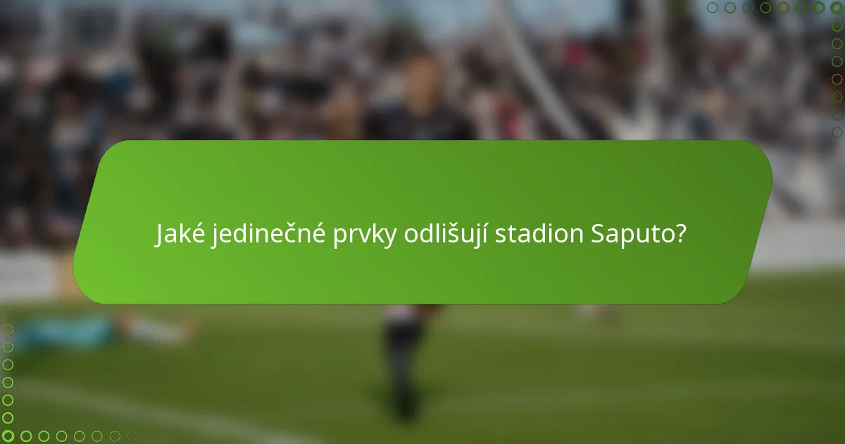 Jaké jedinečné prvky odlišují stadion Saputo?